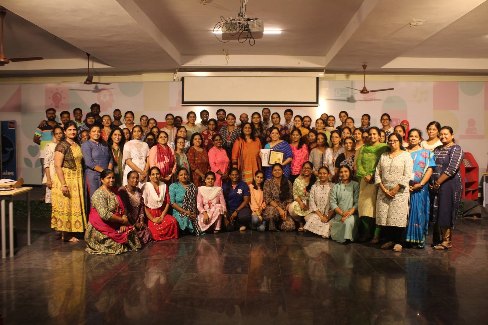 Avina Manuel with 100+ teachers at a Silver Oaks School training day